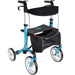 DEAMBULATORE PIEGHEVOLE  DA ESTERNO / ROLLATOR - 4 ruote con freni - sedile cestello - portata 136kg